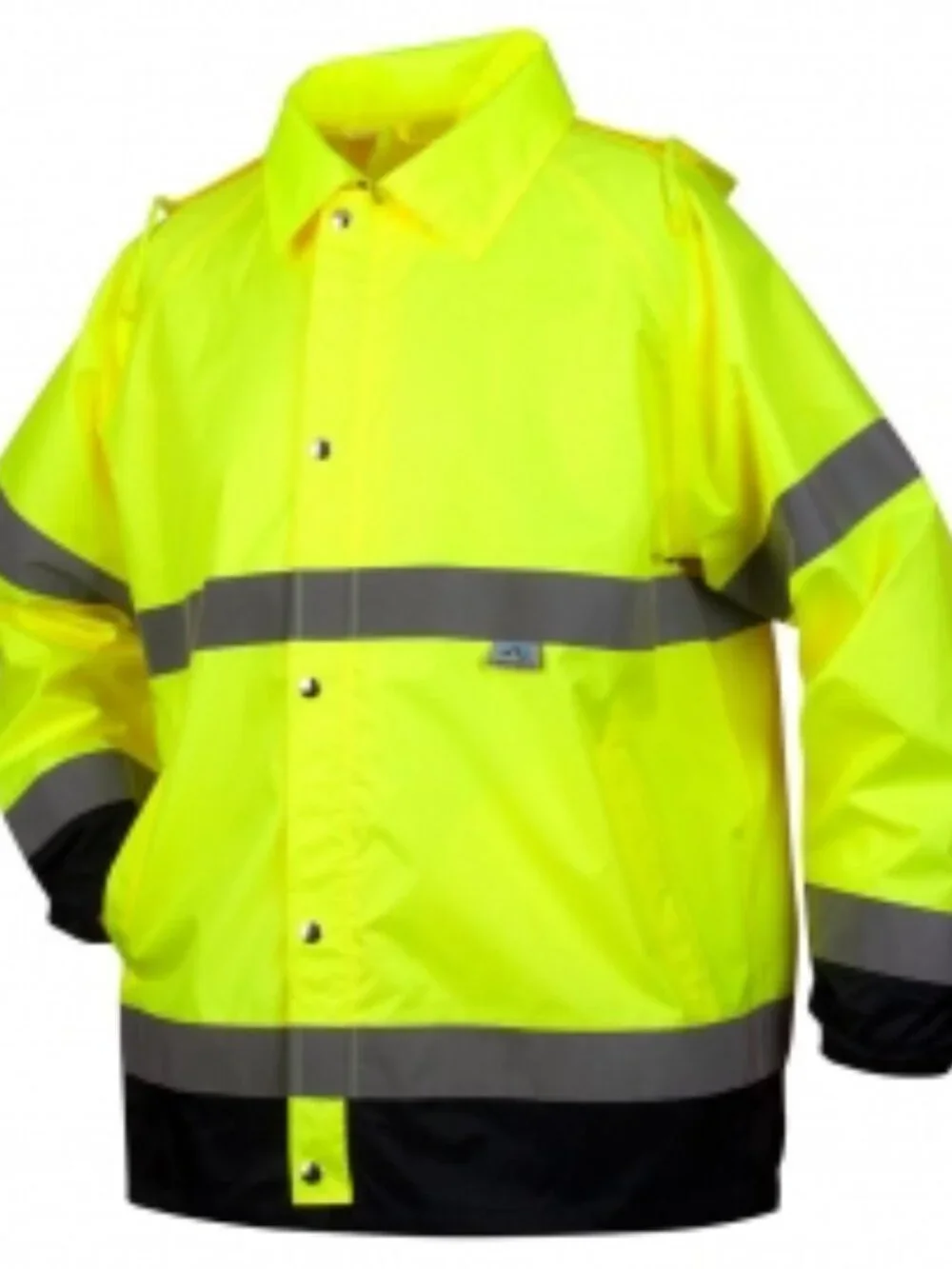 Premium Hi-Vis Rain Jacket with Drawstring Hood